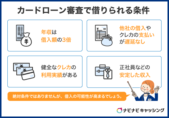 カードローンの審査で借りられる条件は？