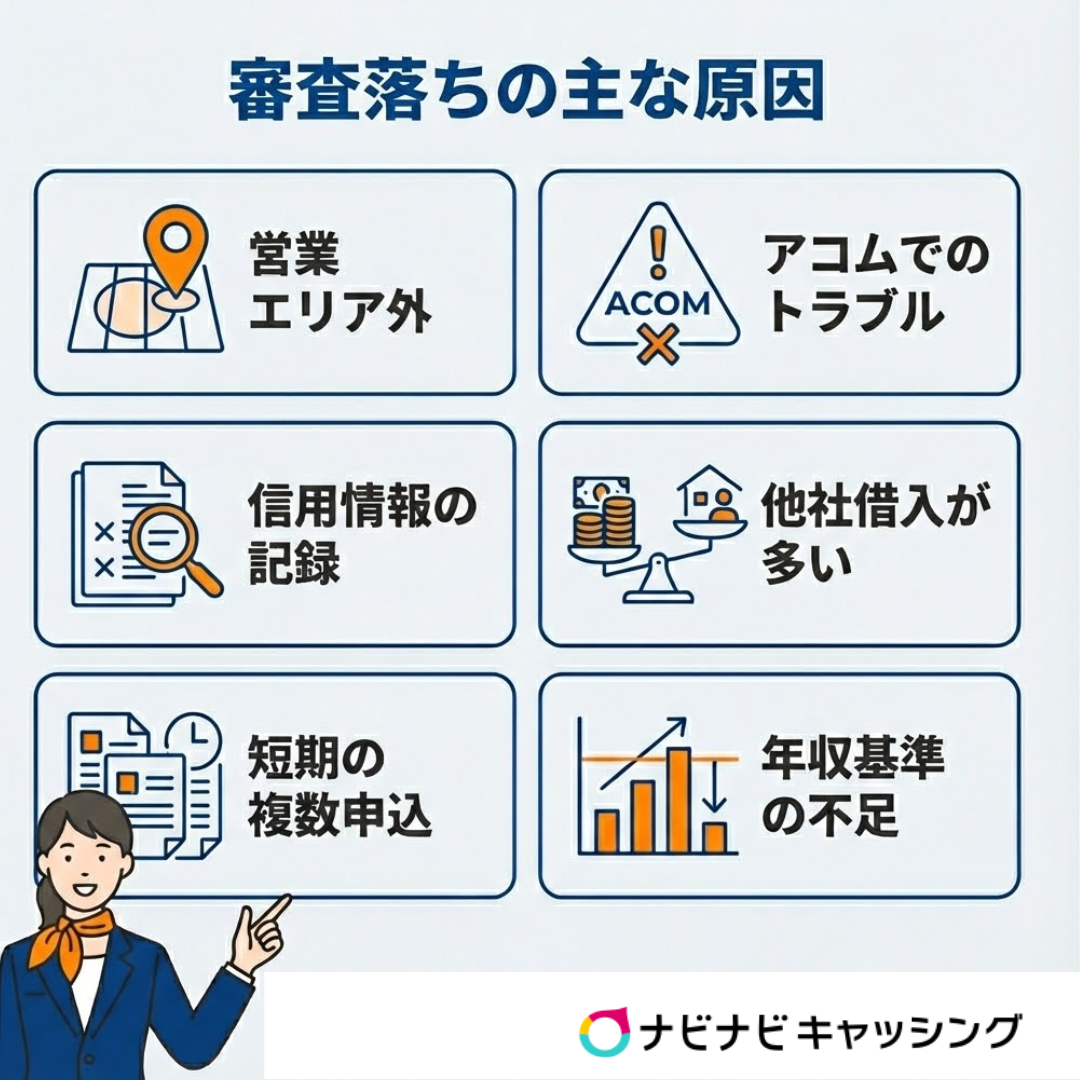 群馬銀行カードローンの審査落ちの原因