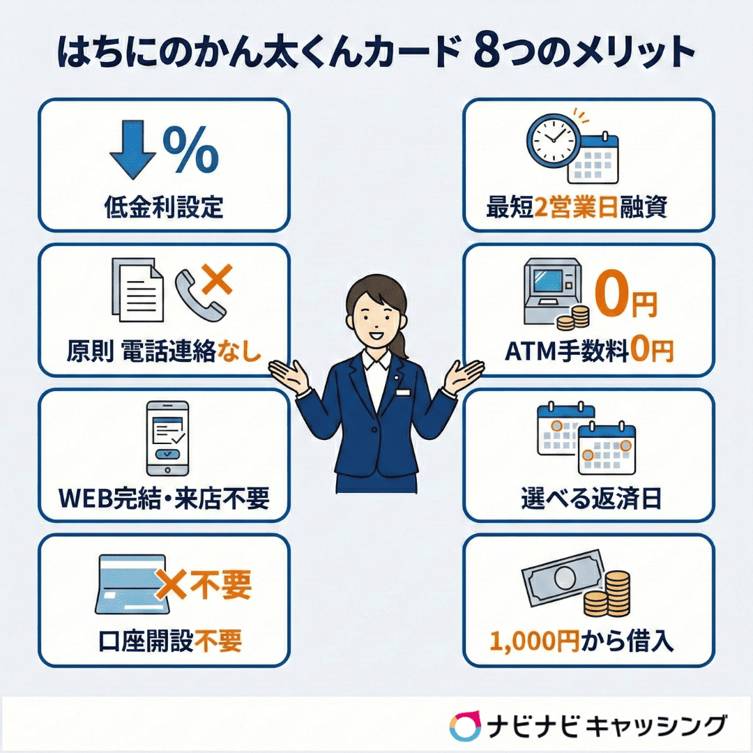 はちにのかん太くんカード 8つのメリット