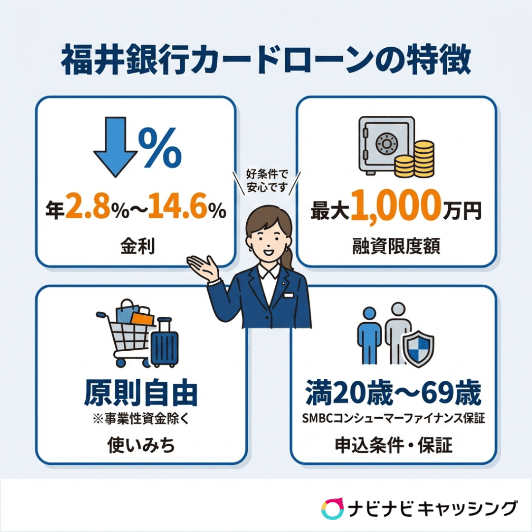 福井銀行カードローンの特徴