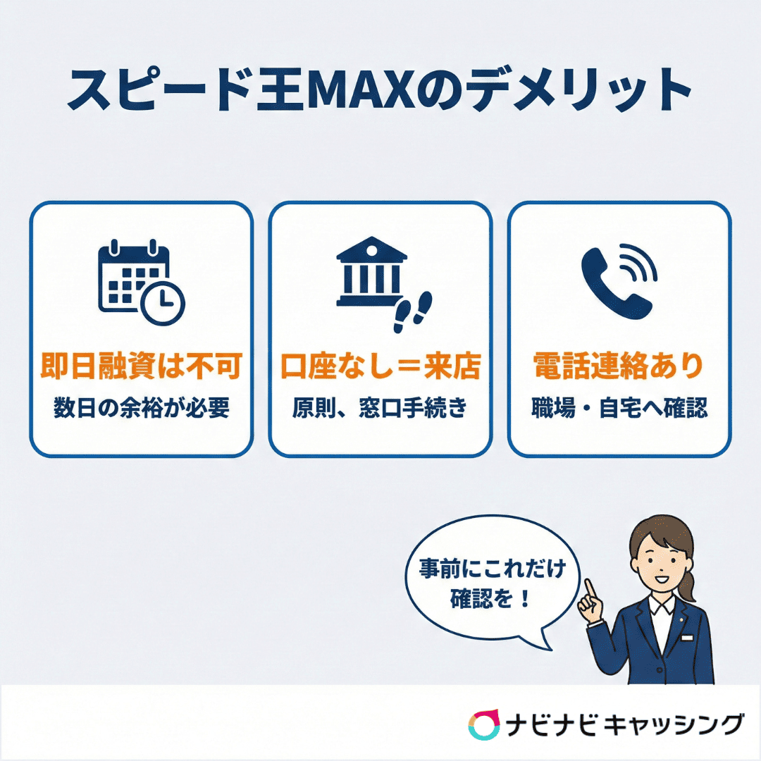 スピード王MAXのデメリット