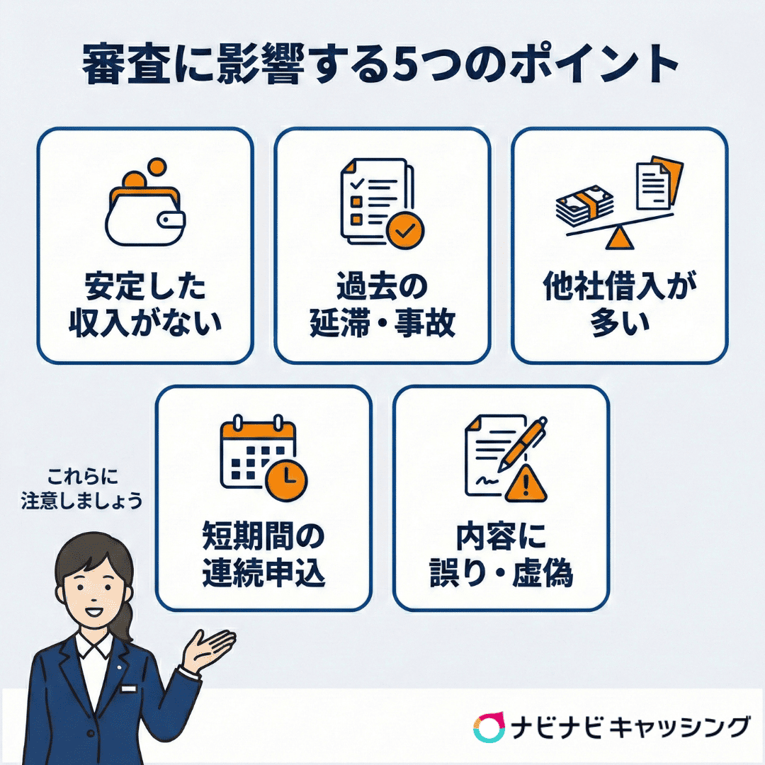 審査に影響する5つのポイント