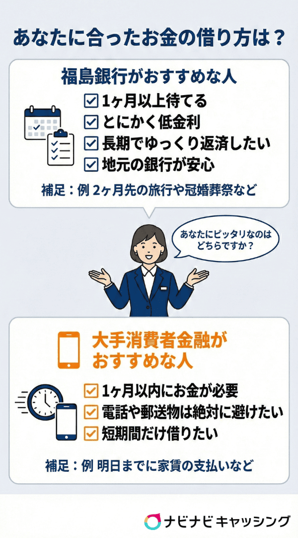あなたに合ったお金の借り方は？