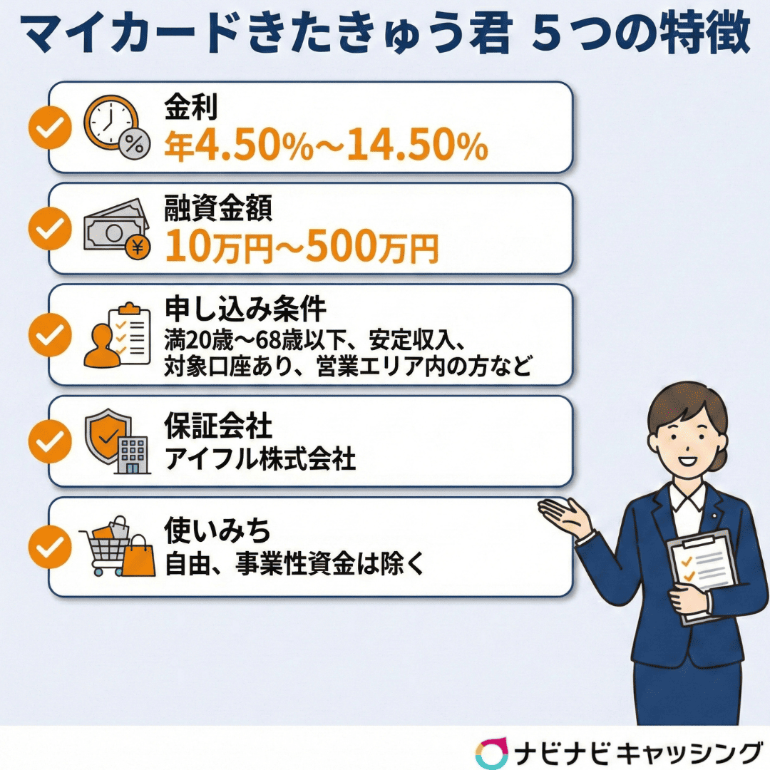 マイカードきたきゅう君 5つの特徴