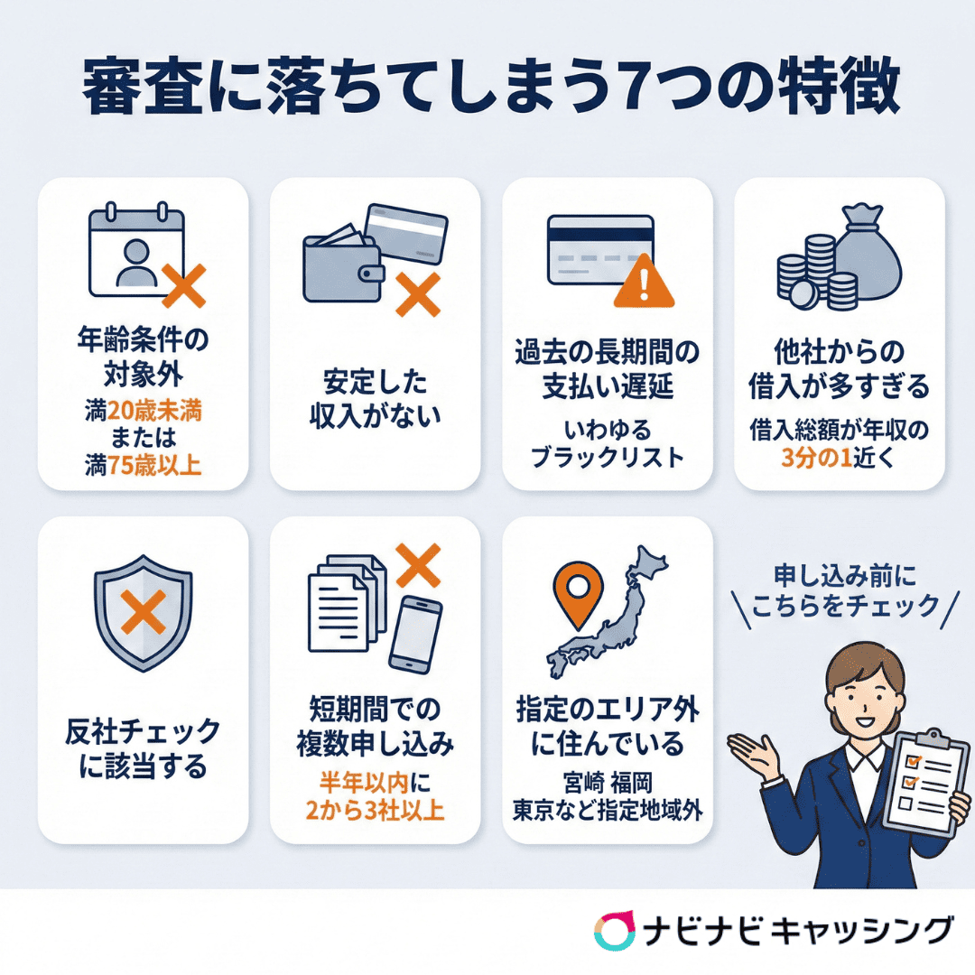 審査に落ちてしまう7つの特徴