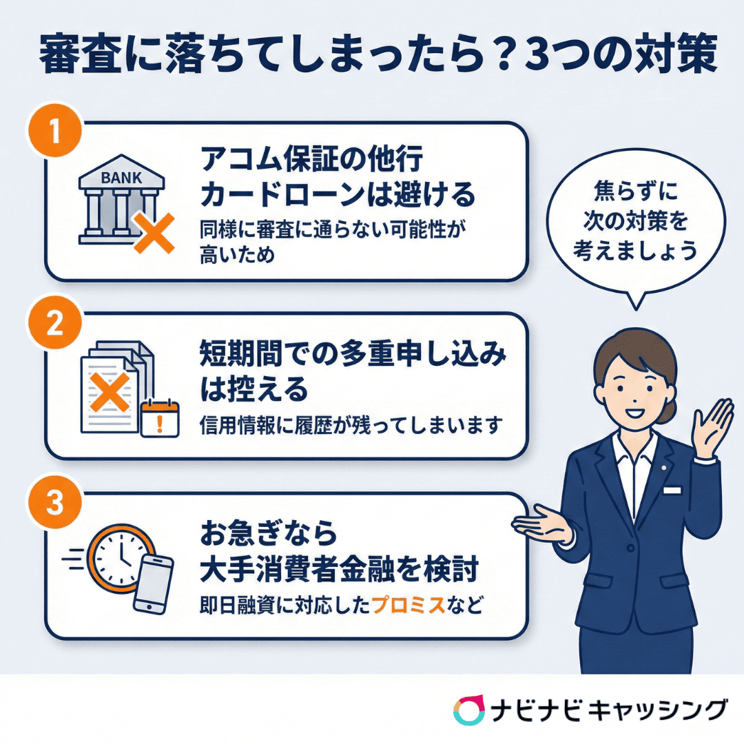審査に落ちてしまったら？3つの対策