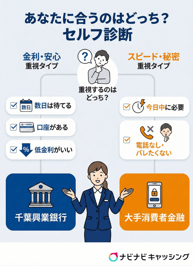 あなたに合うのはどっち？セルフ診断
