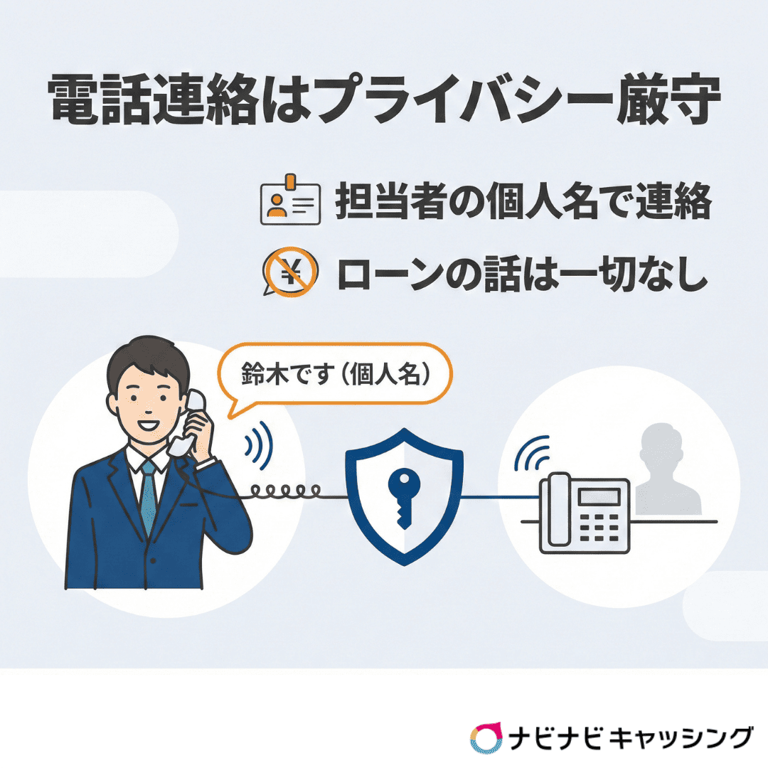 電話連絡はプライバシー厳守