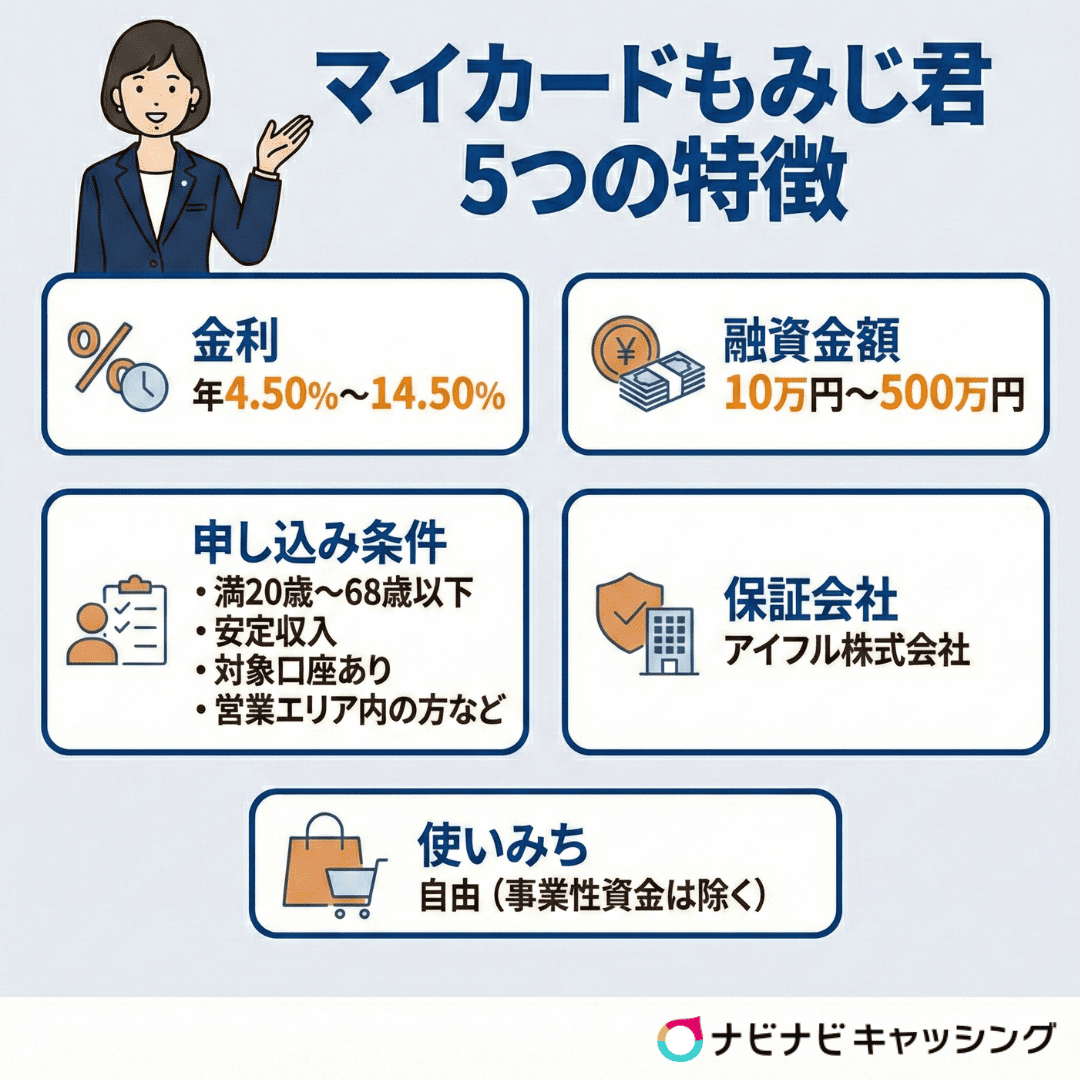 マイカードもみじ君 5つの特徴