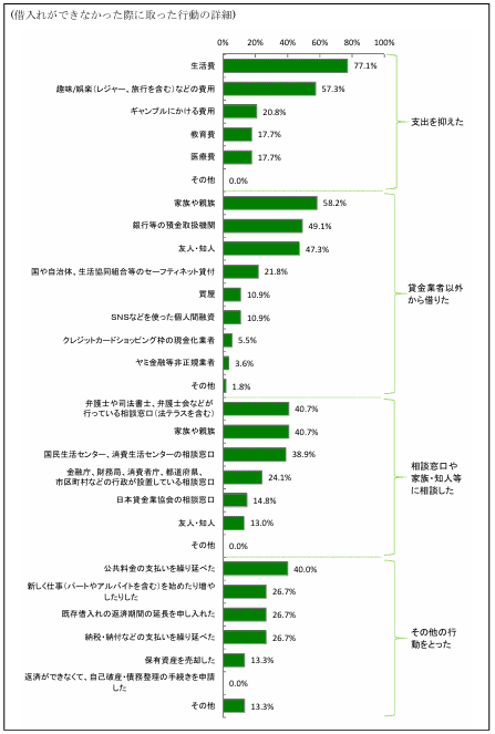 調査：借入れができなかった際にとった方法